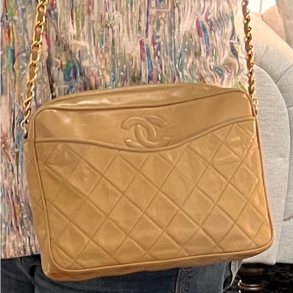 Chanel Quilted Tassel Camera Case Bag / shoulder bag color beige/tan
was $1495 - Picture 1 of 16